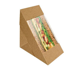 Caixa em Cunha Triangular com Janela para Sande de Pão de Forma Embalagens e Produtos de papel Brasão Rosa 