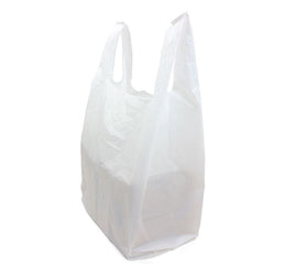 Sacos de Asa Brancos de Alta Densidade Embalagens e Produtos de Plástico Brasão Rosa 